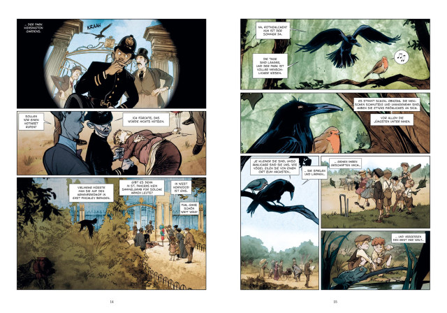 Comic »Peter Pan in Kensington Gardens« von José Luis Munuera, Seite 14-15