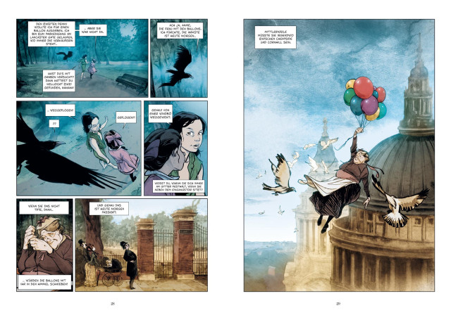 Comic »Peter Pan in Kensington Gardens« von José Luis Munuera, Seite 28-29